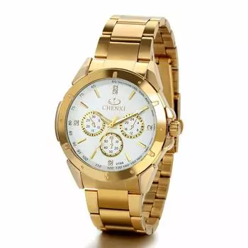 JewelryWe Watch Gold Популярные аналоговые модные часы с ремешком из нержавеющей стали золотые часы для мужчин золотые белые формальные деловые повседневные идеальный подарок для мужчин белый