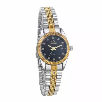 JEWELRYWE женские часы 3ATM водонепроницаемые календарь светящиеся аналоговые японские кварцевые часы с ремешком из нержавеющей стали женский модный аксессуар черный