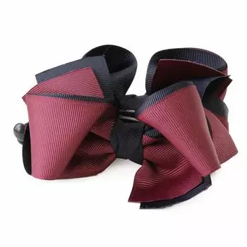 JewelVOX Банановый зажим для волос Лента двухцветная Grosgrain Большая взрослая x [Jewel Box] Женская (Вино Флот)