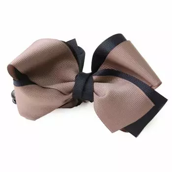 JewelVOX Банановый зажим для волос Лента двухцветная Grosgrain Большая взрослая x [Jewel Box] Женская (Мокко ВМС)