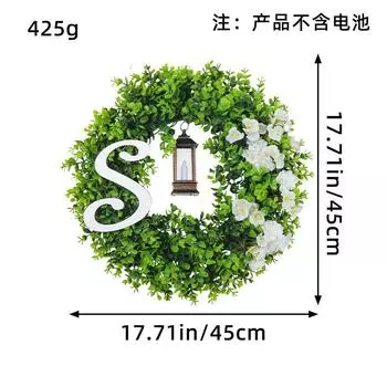 Эвкалиптовый бренд ветряной фонарь венок креативный ночник венок подвесные рождественские украшения на дверь