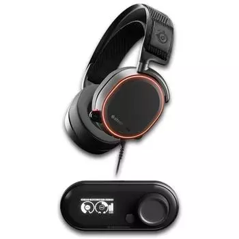 [Эксклюзив Amazon.co.jp] Игровой ЦАП в комплекте с игровой гарнитурой SteelSeries Arctis Pro + игровой ЦАП проводной черный Hi-Res MixAmp совместим с ПК PS4 PS5 61453