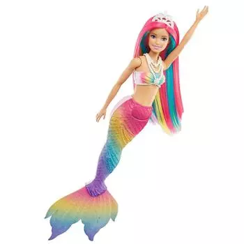 [Эксклюзив Amazon.co.jp] Кукольный домик для куклы Барби Rainbow Magic Colorful Mermaid Dress Up от 3 лет и старше Rainbow GTF89