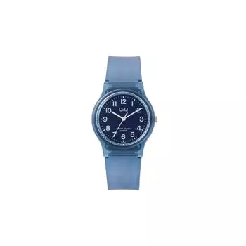 [Эксклюзив] [Citizen Q&Q] Часы аналоговые водонепроницаемые уретановые с ремешком V06A-520VK Navy x Skeleton