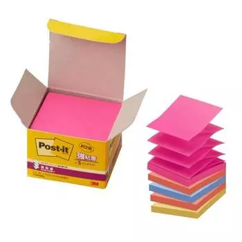 [Эксклюзив. .co.jp] Post-it, прочные самоклеящиеся стикеры, всплывающие стикеры, сменный блок, многоцветные, 4 цвета, упаковка из 5 книг 654-5SSPOP-APT