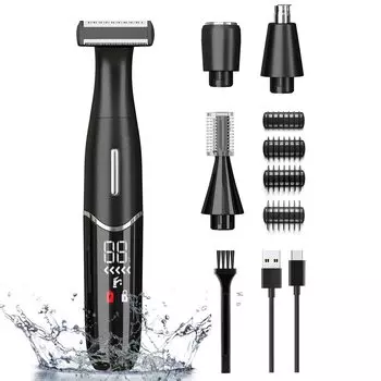 Эксклюзивная бритва oGoDeal VIO Shaver Остаточный заряд бритвы для бровей Устройство для стрижки волос в носу Удаление нежелательных волос Возможность сухого и влажного использования Моющаяся электробритва USB