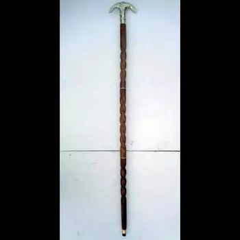 Эксклюзивная деревянная рабочая трость с антикварной ручкой в виде головы сфинкса