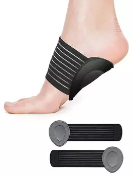 Эксклюзивная поддержка свода стопы при плоскостопии для подошвенной фасции, амортизирующая подошва вогнутой формы, латексная защита для стояния, регулировка размера [бренд Amazon] Поддержка, стопа, [новый]
