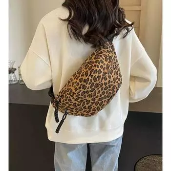 Эксклюзивная сумка через плечо с леопардовым принтом Crossbody, европейский и американский стиль, женская нагрудная сумка через плечо с леопардовым принтом, сингл для внешней торговли