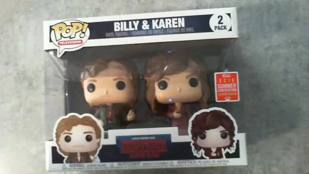 Эксклюзивная виниловая фигурка Билли Карен Уиллер из сериала «Очень странные дела» Funko TV POP! и 2 шт. в упаковке