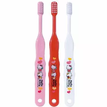 Эксклюзивная зубная щетка Ci Medical Dental Hello Kitty Ci 502 x 3 для младенцев и учеников младших классов начальной школы в детской (Нормальный) (Для оценок) [Сделано в Японии]