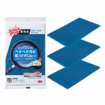 [Эксклюзивно для .co.jp] 3M Scrubber нейлоновая губка для коммерческого использования для предотвращения загрязнения посторонними веществами, масляных пятен, большой размер, 3 шт., Scotch Br