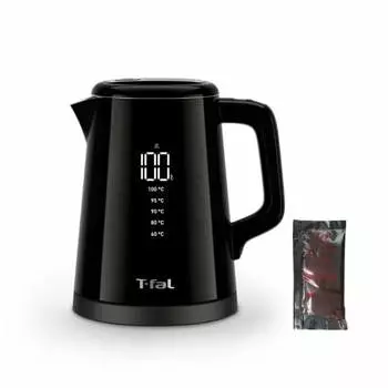 [Эксклюзивно для .co.jp] Электрический чайник Tefal 0,8 л, цифровой дисплей, регулировка температуры, 5 уровней, функция блокировки протечки горячей воды «Display Lock Control» Kee