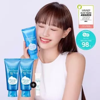 [Эксклюзивное онлайн-предложение] Средство для умывания лица Senka Perfect Whip 120 г+120 г (+ 15 г белой глины в комплекте.), Корея очищение