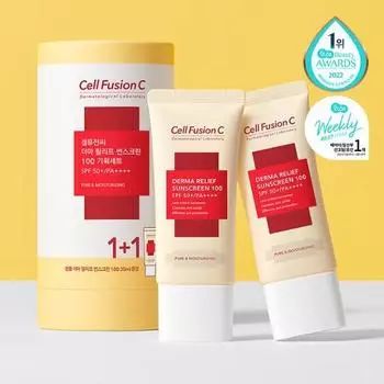 [Эксклюзивное предложение] Cellfusion C Derma Relief Sunscreen Double Special Double Special (35мл + 35мл), корейский солнцезащитный крем