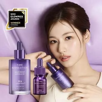 [Эксклюзивное предложение] Missha Time Revolution Night Repair Ampoule 5X Special Set (70мл+10мл), Корейская косметика