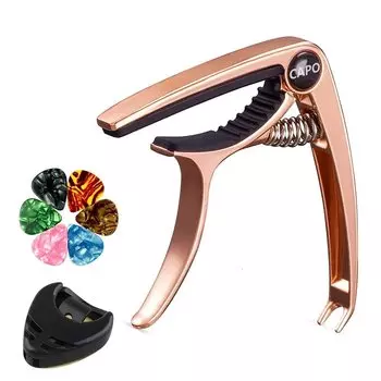 Эксклюзивный гитарный каподастр Tast One Touch Guitar Capo Акустическая гитара Электрогитара Capo Tast для электрогитары Фолк-гитара Укулеле Цинковый сплав [Amazon