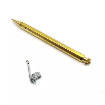 Эксклюзивный карандаш KAWECO SPECIAL Special из латуни. Классический дизайн на тонком [с зажимом] [0,9 мм] корпусе!