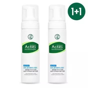 [Эксклюзивный план] Пенящееся средство для умывания Acnes Clear & White 1+1, корейское очищение