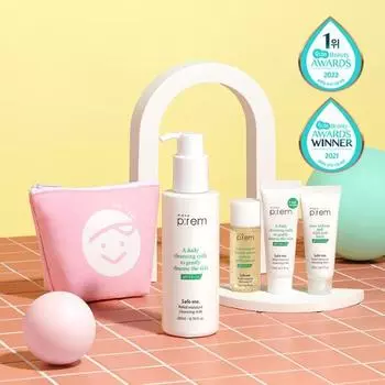 [Эксклюзивный план] План путешествия с очищающим молочком Make Prem (200 мл + пакетик BB B + пена 20 мл + масло 20 мл + молоко 21 мл), Корея очищение