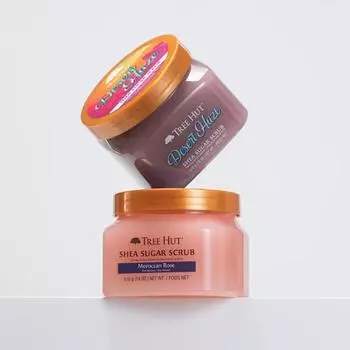 [Эксклюзивный план] Tree Hut Сахарный скраб с ши, двойной план, 3 типа, выберите 1 (510г+510г), Корейский уход за телом Moroccan Rose + Desert Haze