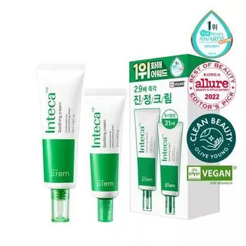 [Эксклюзивный проект] MakePrem Inteca Soothing Cream 50мл+31мл план, Корейская косметика