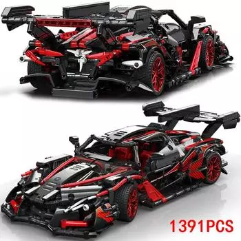 Эксперт Суперскоростные чемпионы Модель гоночного автомобиля Строительные блоки Кирпичи Игрушки для мальчика