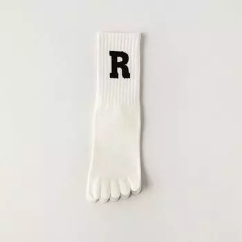 Экспорт Экспорт Гольфы-трубы для йоги в K-стиле Чистый хлопок Профессиональные Нескользящие Спортивные Фитнес Танцы Пилатес Носки с пальцами White