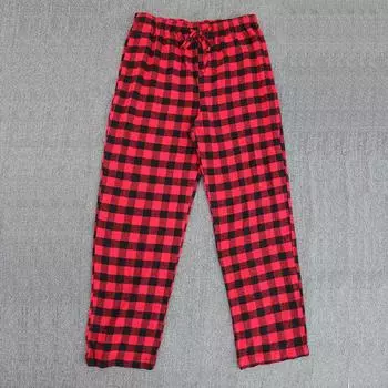 Экспорт Мода Чистый Хлопок Мягкие Пара Домашние Штаны RED CHECK L (93.33cm -100.00cm)
