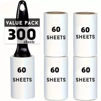 Экстра-липкий ролик для удаления шерсти домашних животных, 60 листов/рулон, идеально подходит для владельцев собак и кошек, идеально подходит для чистки одежды и мебели