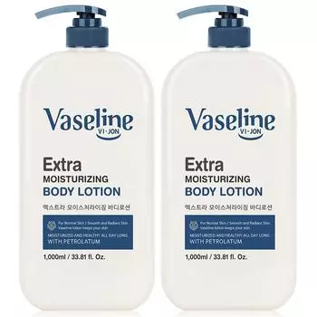 Экстраувлажняющий лосьон для тела Byzone Vaseline, 1 л, 2 шт.