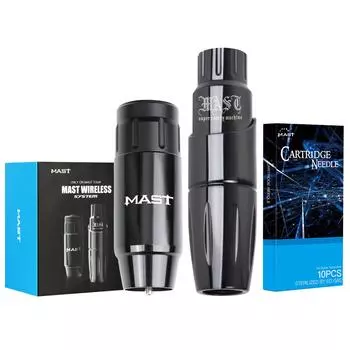 Экстремальный набор для татуировки Mast Tour Pen Роторная машина для татуировки Мачта Беспроводной источник питания для татуировки Иглы для татуировки DC-366