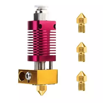 Экструдер для 3D-принтера Hotend +3 шт. 0,4 мм насадки MK8, подходящие для CR-10, CR10, CR10S, Ender 3, Ender 3 Pro, Ender 5