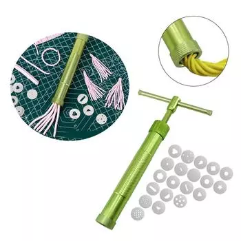 Экструдер для глины с 20 насадками, пресс для сахарной пасты, резак для глины, набор инструментов для украшения торта, хлеба и пирога