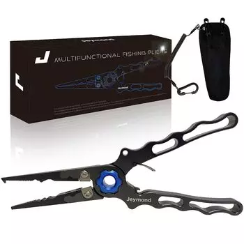 Jeymond Fishing Ultra Line Dedicated Comes with Fall Prevention Cord Pliers, Multifunctional, Lightweight, Cutter, Case,
