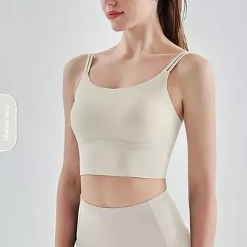 Jg031 One-Piece Yoga Clothes Shoulder Fitness Sports Women Outwear High Strength Workout Clothes Nude Feel Comfortable Back Shaping Shallow Ivory S