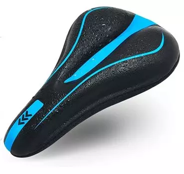 Чехол на седло велосипеда JiangMuXin Shock Road No Pain in Your Ultra PU Outer Blue Cushion, Absorbing, Anti-Slip, Bike/Mountain Bike, Buttocks, Thick,