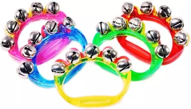 JiangMuXin Handbell 5 Colors Bell Musical Instrument Karaoke Set Bear Bear Bell Bear Prevention Bell of (Набор 5)