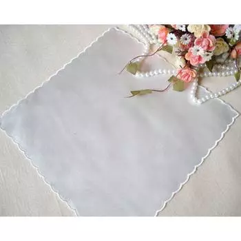 Jiangnan Famous Embroidery Computer Foreign Affairs Gift Silk Crepe Satin Plain Pure White without Embroidered