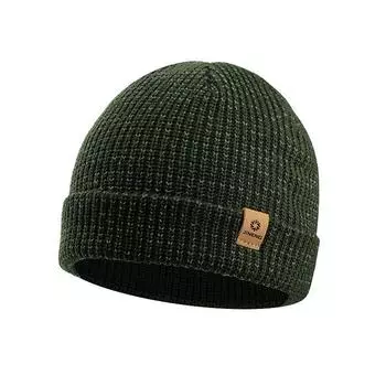 Jianneng Running Cap Children s Autumn Outdoor Reflective Sports Cap Knitted Hat Professional Marathon Heattech Fall and Winter Men Army Green All yards