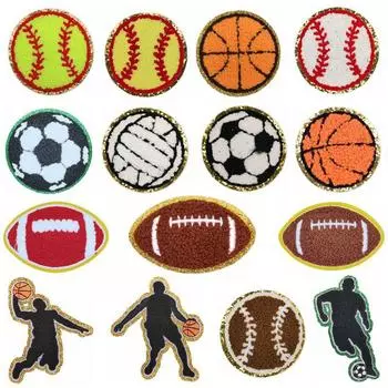 Jianxing Chenille Towel: Football, Basketball, Rugby, Baseball Embroidered Patches