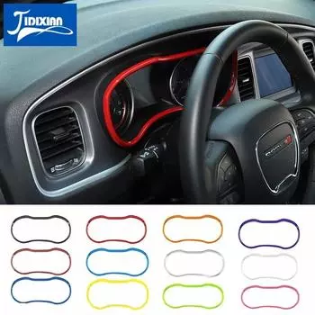 JIDIXIAN автомобильный приборная панель, декоративная панель, наклейки для Dodge Charger 2015 Up, интерьер углеродного волокна черного