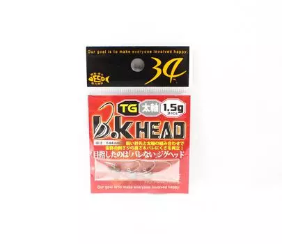 Jig Head Thirty Four BK Head 1,5 грамма 3 шт. в упаковке (5661)
