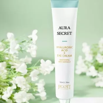 Jigott Крем для век Aura Secret с гиалуроновой кислотой, Антивозрастной, Kbeauty, Корейская косметика, образец