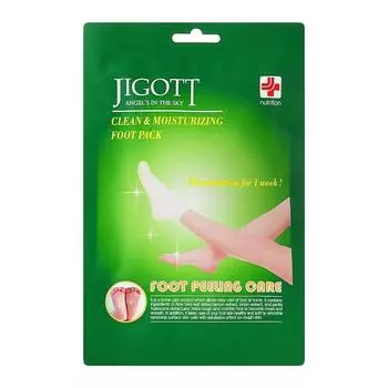 JIGOTT CLEAN&MOISTURIZING FOOT PACK Маска для ног 40мл