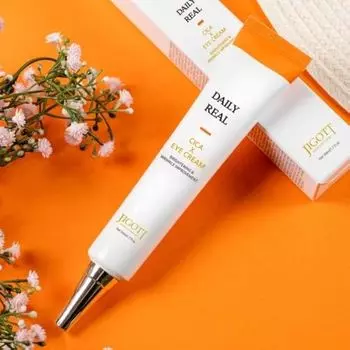 Jigott Daily Real Cica Eye Cream, против морщин 50 мл, Антивозрастной, Kbeauty, Корейская косметика, пробник