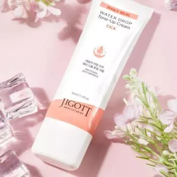Jigott Daily Real Cica Water Drop Tone Up Cream, Kbeauty, корейская косметика, образец