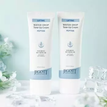 Jigott Lifting Peptide Water Drop Tone Up Cream, Kbeauty, корейская косметика, образец