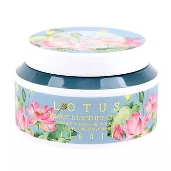 JIGOTT LOTUS FLOWER MOISTURE CREAM Увлажняющий крем для лица с экстрактом лотоса, 100 мл,