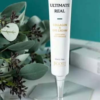 Jigott Ultimate Real Collagen Eye Cream 50 мл, Антивозрастной, Kbeauty, Корейская косметика, образец